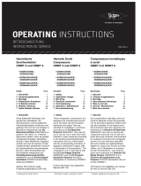 BITZER Orbit 8 GSD80182VWB Series Operating Instructions Manual