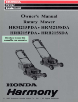 Honda HRB2153PDA Owner's manual