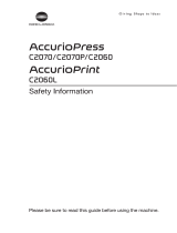 Konica Minolta AccurioPress C2070 Safety Information Manual