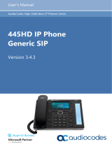 AudioCodes 445HD Generic SIP High Definition IP Phones User manual