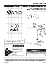 A.O. Smith HWG-200 User manual