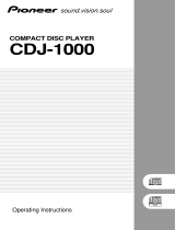 Pioneer CDJ-1000 User manual