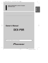 Pioneer DEX-P9R User manual