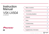 Pioneer VSX-LX504 User manual