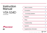 Pioneer VSX-534D User manual