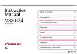 Pioneer VSX-834 User manual