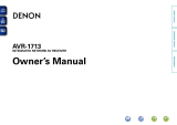 Denon AVR-1713 Owner's manual