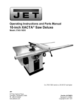 JET Deluxe Xacta® Saw 5HP, 1Ph, 50" RIP Owner's manual