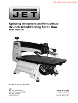 JET JWSS-22B 22 In. Scroll Saw Owner's manual