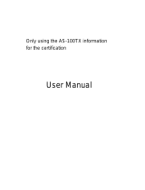Aleph AS-100 User manual