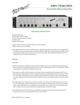 Axxent AMV-7240 MKII Operating instructions