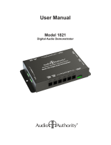 Audio Authority 1821 User manual