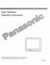 Panasonic COLOR TELEVISION Operating Instructions Manual