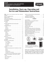 Bryant 912SB Installation, Start-Up, Operating And Service And Maintenance Instructions