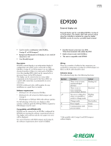 Regin ED9200 User manual