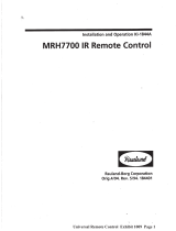 rauland MRH7700 Operating instructions