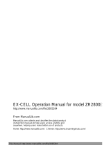 Ex-Cell ZR2800 Operating instructions