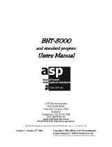 ASP BHT8000 User manual