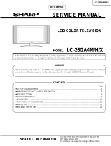 Sharp Aquos LC-26GA4X User manual