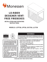 Monessen Hearth LO-Rider Designer Vent Free Fireboxes LSTF36 Installation And Operating Instructions Manual