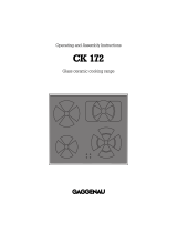 Gaggenau CK172114 Owner's manual