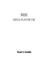 MSI Mega Player 536 User manual