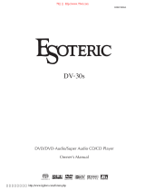 Esoteric DV-30s Owner's manual
