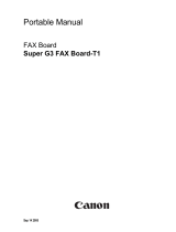 Canon Super G3 FAX Board-T1 Portable Manual