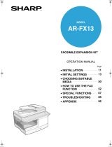 Sharp ARFX13 - Fax Interface Card Operating instructions