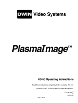 Dwin PlasmaImage HD-50 Operating Instructions Manual