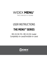 Widex Menu ME-CIC/IIC User Instructions
