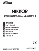 Nikon AF-S DX NIKKOR SS-200mm f/4-S.6G ED VR II User manual