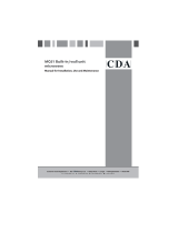 CDA MC61 Manual For Installation, Use And Maintenance