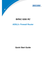 Billion BiPAC 5200 RC Quick start guide