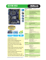 ASROCK G31M-VS2 Quick start guide