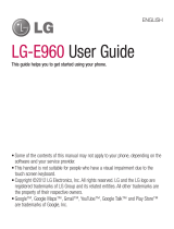 LG E960 User manual
