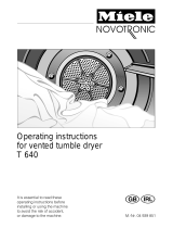 Miele t 640 Operating Instructions Manual