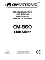 Omnitronic CM-860 Club-Mixer User manual