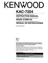 Kenwood KAC-7204 User manual