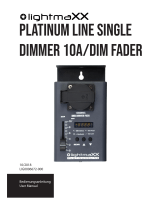 Lightmaxx Platinum Line Single Dimmer 10A/Dim Fader User manual