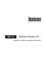 Lexicon MC-12 Balanced Hardware Installation Instructions