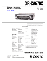 Sony XR-CA670X User manual