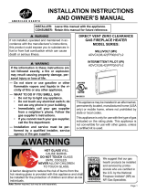 American Hearth Millivolt ADVCX36FP30N-2 Installation Instructions And Owner's Manual
