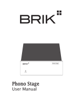 Brik Phono Stage User manual