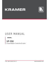 Kramer VP-558 User manual