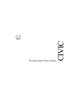 Honda 2005 Civic Beverage Holder Owner's manual