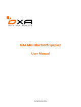 OXA Mini Bluetooth Speaker User manual