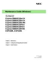 NEC Express5800/R320e-E4 Maintenance Manual