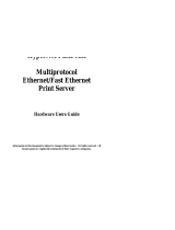 Hypertec FastPrint Multiprotocol Ethernet/Fast Ethernet Print Server Hardware User manual