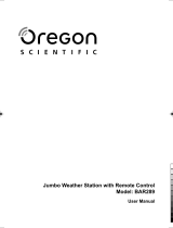 Oregon Scientific BAR289 User manual